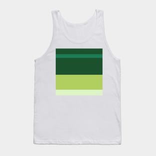 A splendid tranquility of Salem, Seafoam Blue, Tea Green, Cal Poly Pomona Green and June Bud stripes. Tank Top